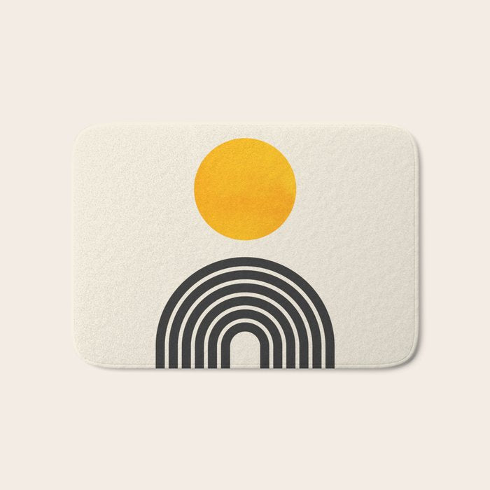 Gold Sun I: Mid-Century Modern Edition Bath Mat Gallery Image 1