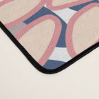 Floral Blooms, Pink, Blue, Gray Desk Mat Gallery Image 4