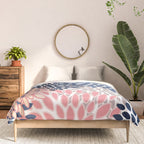 Floral Blooms, Pink, Blue, Gray Comforter Gallery Image 3