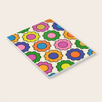 Colorful Flowers Happy Retro Pattern Notebook Gallery Image 3