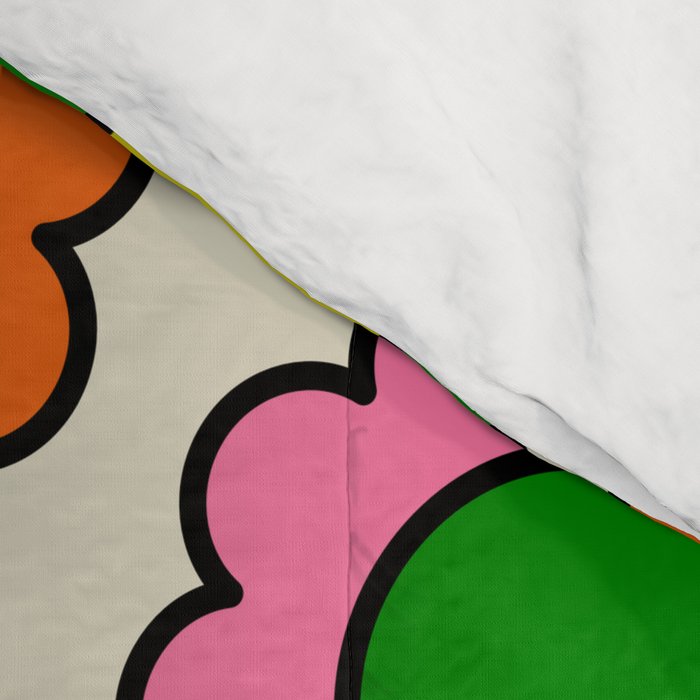 Colorful Flowers Happy Retro Pattern Comforter Gallery Image 4