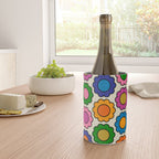 Colorful Flowers Happy Retro Pattern Wine Chiller Gallery Image 4