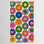 Colorful Flowers Happy Retro Pattern Tablecloth Gallery Image 2
