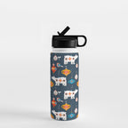 Christmas Retro decorations no2 Water Bottle Gallery Image 1