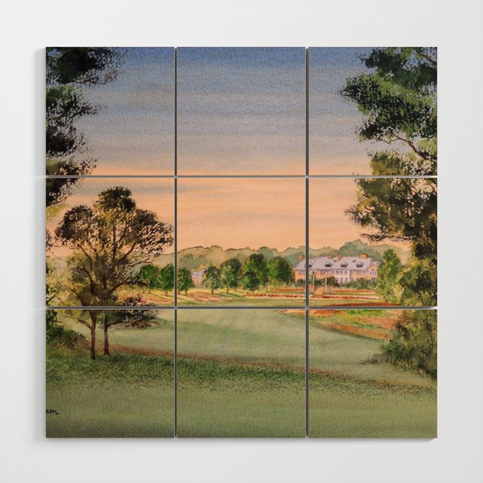 Hamilton Farm Golf Club Highlands Course 18th hole Wood Wall Art Gallery Image 1