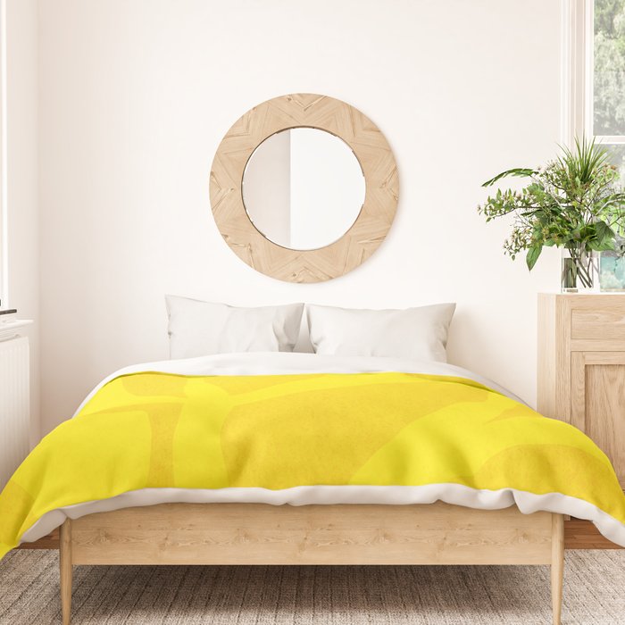 Abstract botanical- yellow gold  Duvet Cover Gallery Image 3