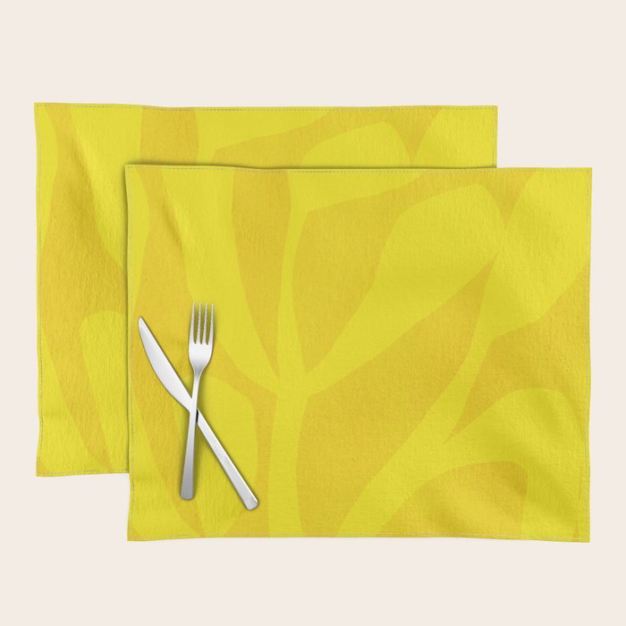 Abstract botanical- yellow gold  Placemat Gallery Image 1