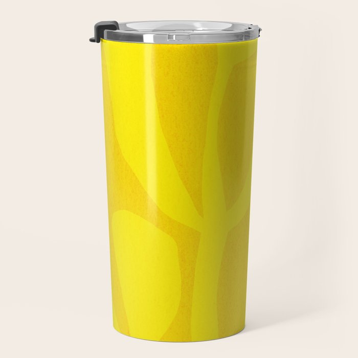 Abstract botanical- yellow gold  Travel Mug Gallery Image 3