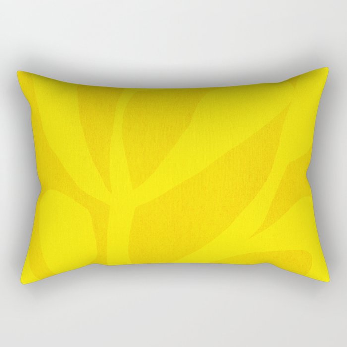 Abstract botanical- yellow gold  Rectangular Pillow Gallery Image 1