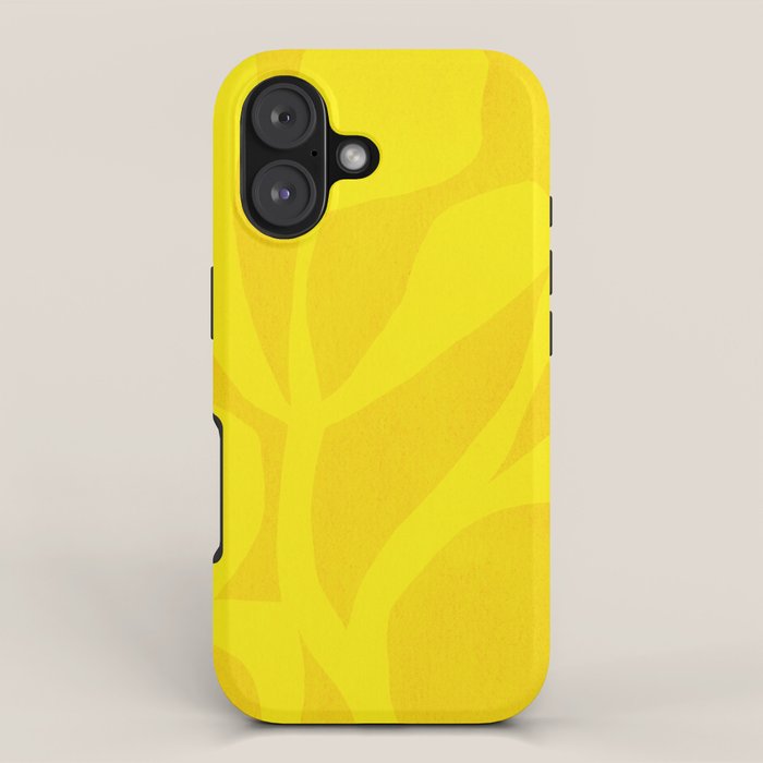 Abstract botanical- yellow gold  iPhone Case Gallery Image 1