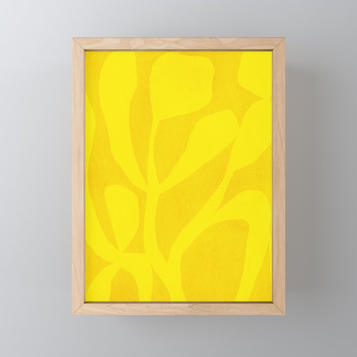 Abstract botanical- yellow gold  Mini Art Print Gallery Image 1