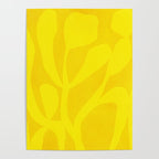 Abstract botanical- yellow gold  Poster Gallery Image 4