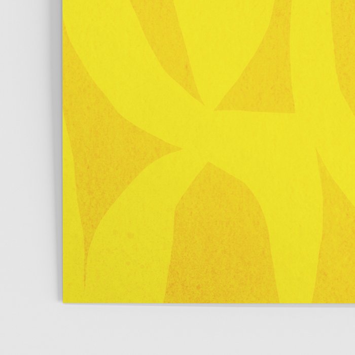 Abstract botanical- yellow gold  Poster Gallery Image 3