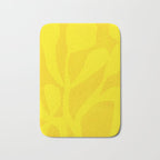 Abstract botanical- yellow gold  Bath Mat Gallery Image 1