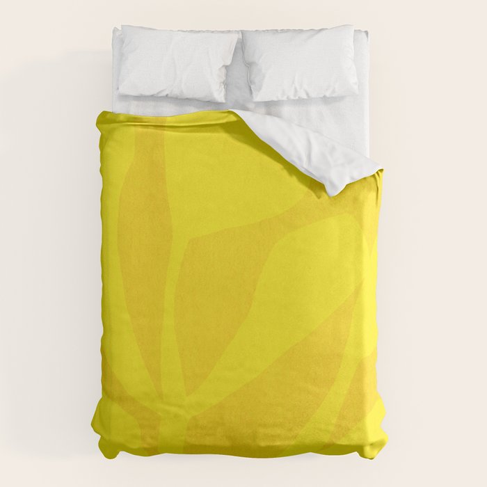 Abstract botanical- yellow gold  Duvet Cover Gallery Image 6