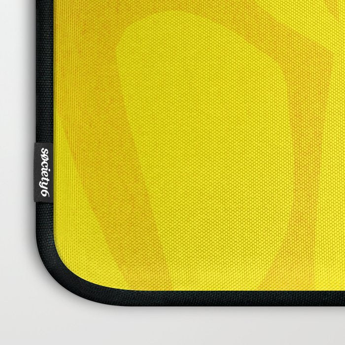 Abstract botanical- yellow gold  Laptop Sleeve Gallery Image 3