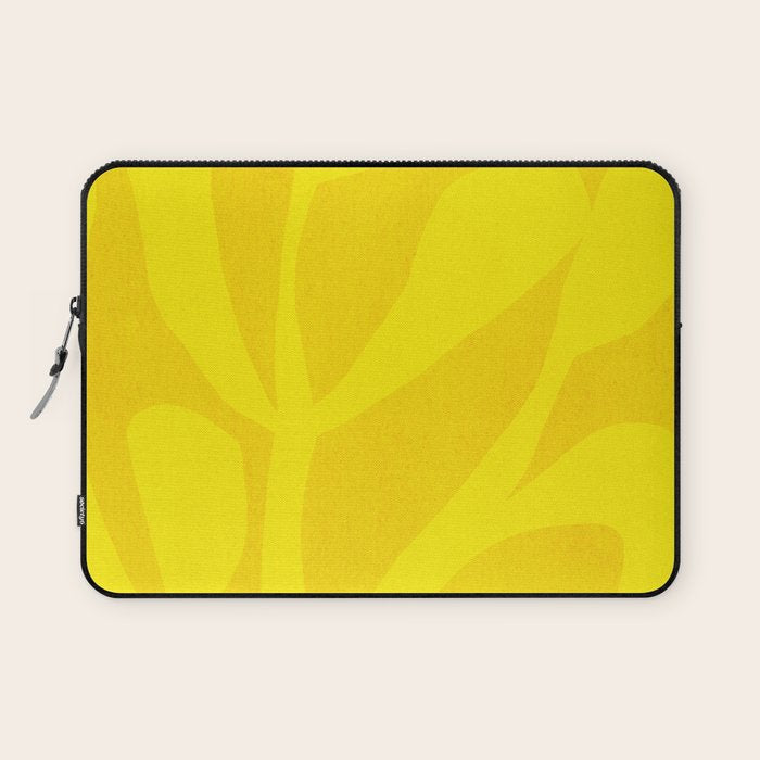 Abstract botanical- yellow gold  Laptop Sleeve Gallery Image 1