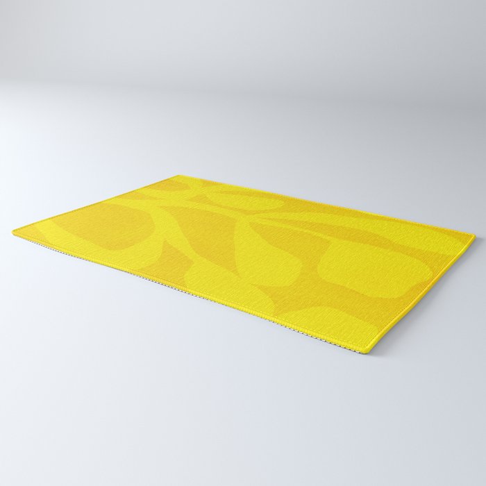 Abstract botanical- yellow gold  Rug Gallery Image 3