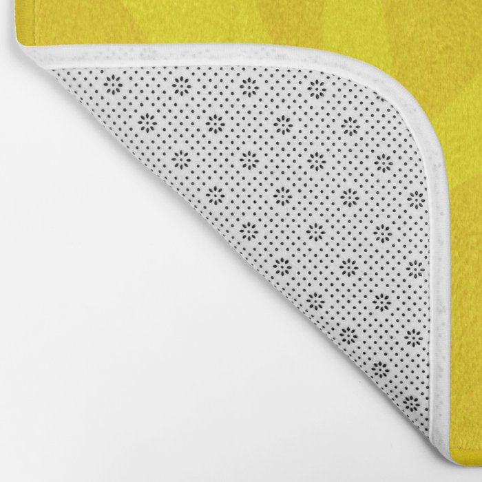 Abstract botanical- yellow gold  Bath Mat Gallery Image 2