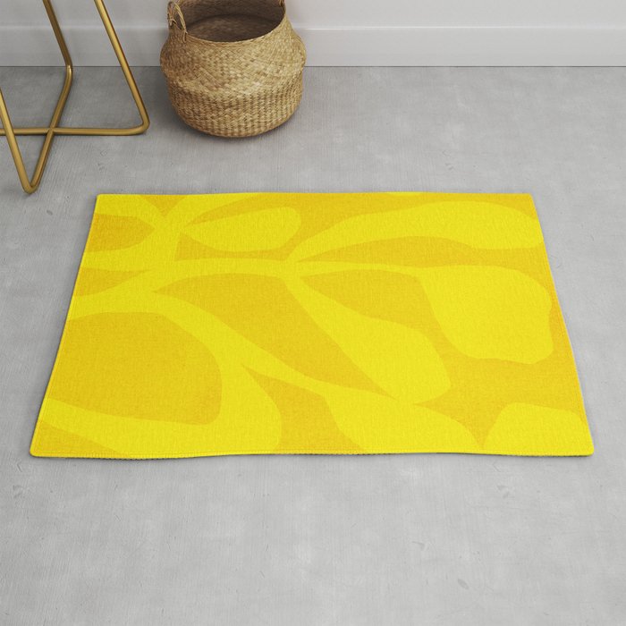 Abstract botanical- yellow gold  Rug Gallery Image 1