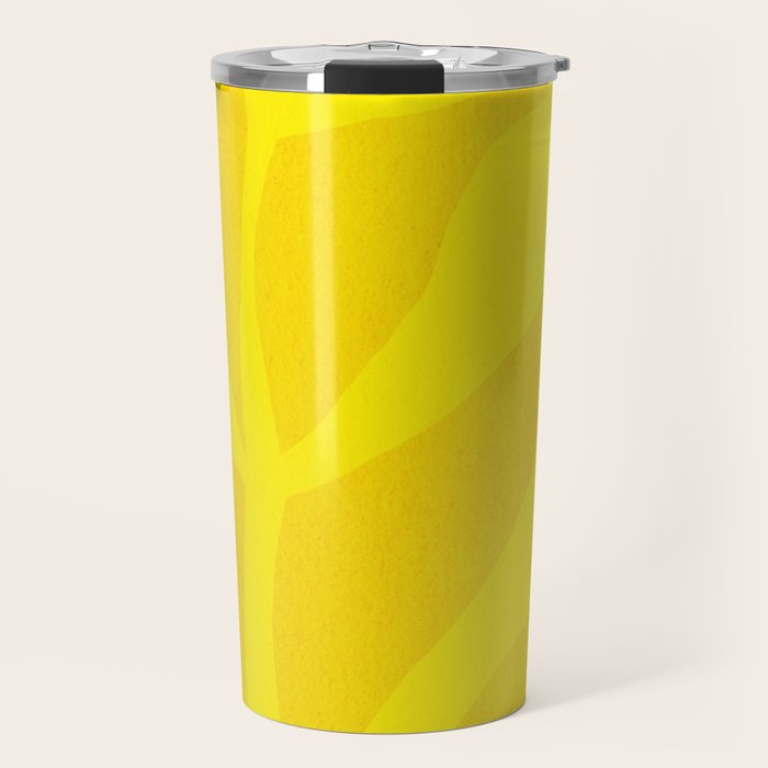 Abstract botanical- yellow gold  Travel Mug Gallery Image 1