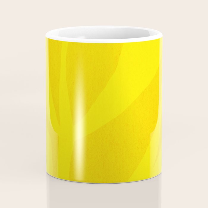 Abstract botanical- yellow gold  Coffee Mug Gallery Image 4