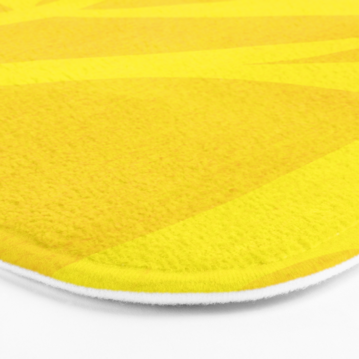 Abstract botanical- yellow gold  Bath Mat Gallery Image 3