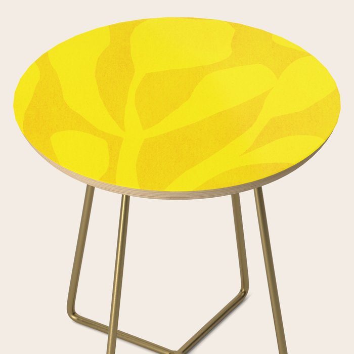 Abstract botanical- yellow gold  Side Table Gallery Image 2