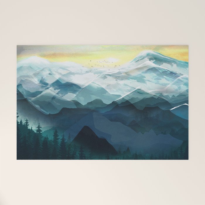 Mountain Range Welcome Mat Gallery Image 1