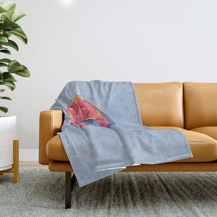 FAST FOOD / Donut Throw Blanket Gallery Image 1