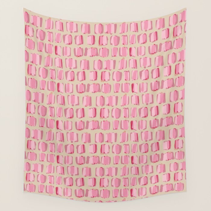 Parisian Bakery - Pink Wall Tapestry Gallery Image 1