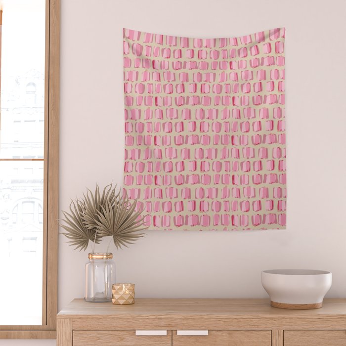 Parisian Bakery - Pink Wall Tapestry Gallery Image 2
