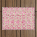 Parisian Bakery - Pink Outdoor Rug Gallery Image 1