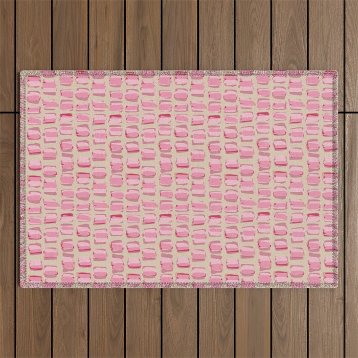 Parisian Bakery - Pink Outdoor Rug Gallery Image 1