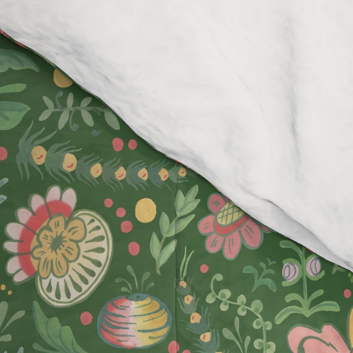 Swedish Floral - Green Comforter Gallery Image 4