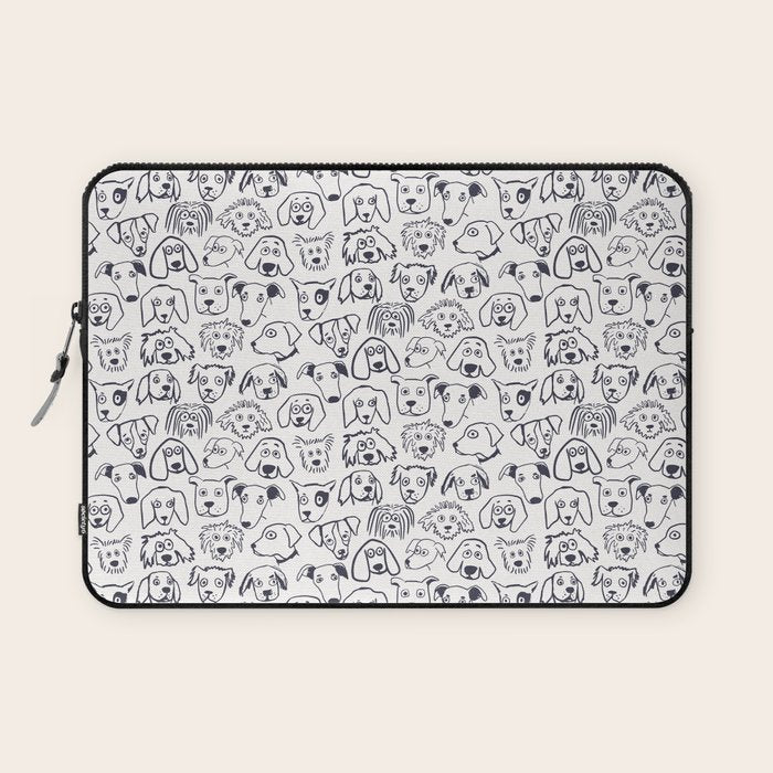 Lots of dogs doggy faces pattern Laptop Sleeve Gallery Image 1