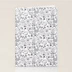 Lots of dogs doggy faces pattern Stationery Card Gallery Image 2