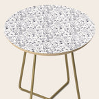 Lots of dogs doggy faces pattern Side Table Gallery Image 2