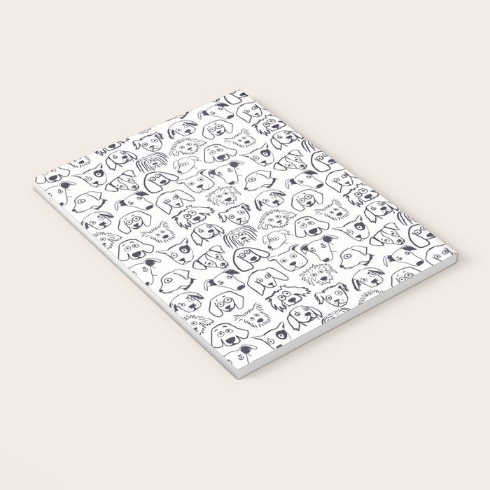 Lots of dogs doggy faces pattern Notebook Gallery Image 3