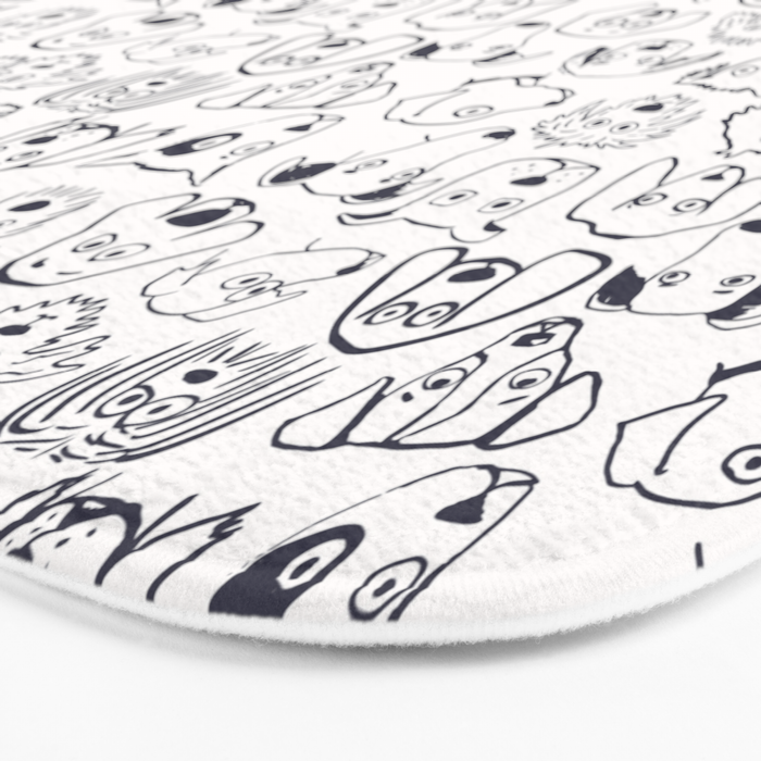 Lots of dogs doggy faces pattern Bath Mat Gallery Image 3