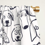 Lots of dogs doggy faces pattern Window Curtain Gallery Image 2