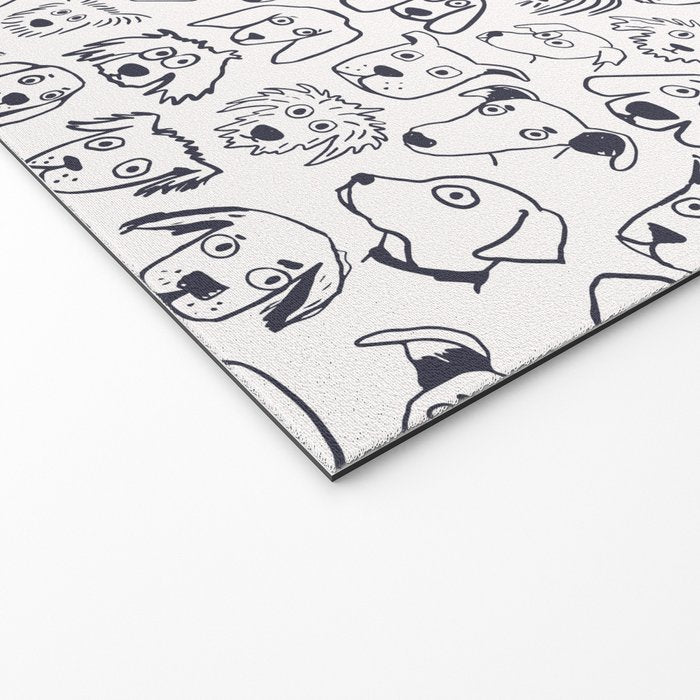 Lots of dogs doggy faces pattern Welcome Mat Gallery Image 2