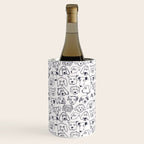 Lots of dogs doggy faces pattern Wine Chiller Gallery Image 2