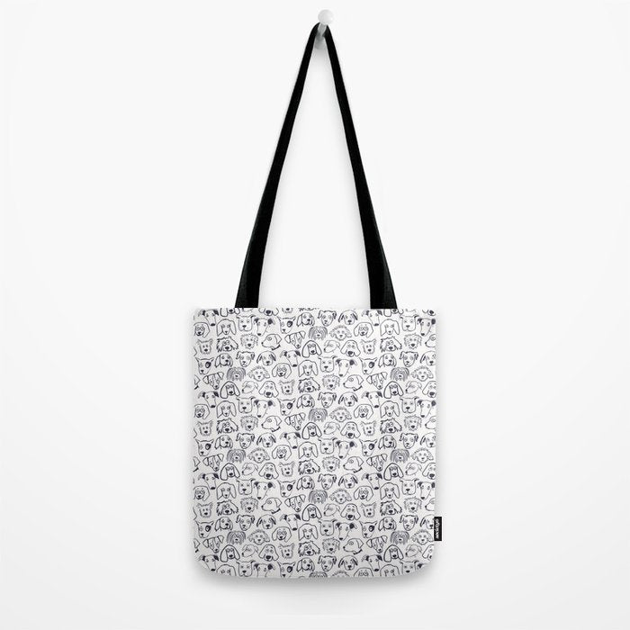 Lots of dogs doggy faces pattern Tote Bag Gallery Image 2