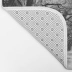 Spanish Moss on Southern Live Oak Trees black and white photograph / black and white art photography Bath Mat Gallery Image 2