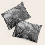 Spanish Moss on Southern Live Oak Trees black and white photograph / black and white art photography Pillow Sham Gallery Image 3