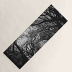 Spanish Moss on Southern Live Oak Trees black and white photograph / black and white art photography Yoga Mat Gallery Image 1