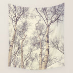 Winter Birch Trees - Scandinavian decor nature photograph Wall Tapestry Gallery Image 4