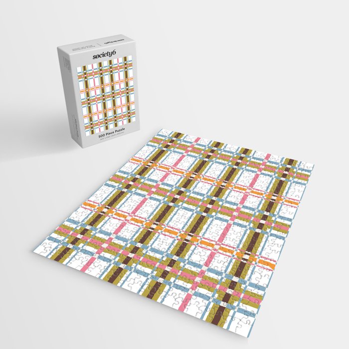 Bold Crosshatch Colorful Jigsaw Puzzle Gallery Image 2