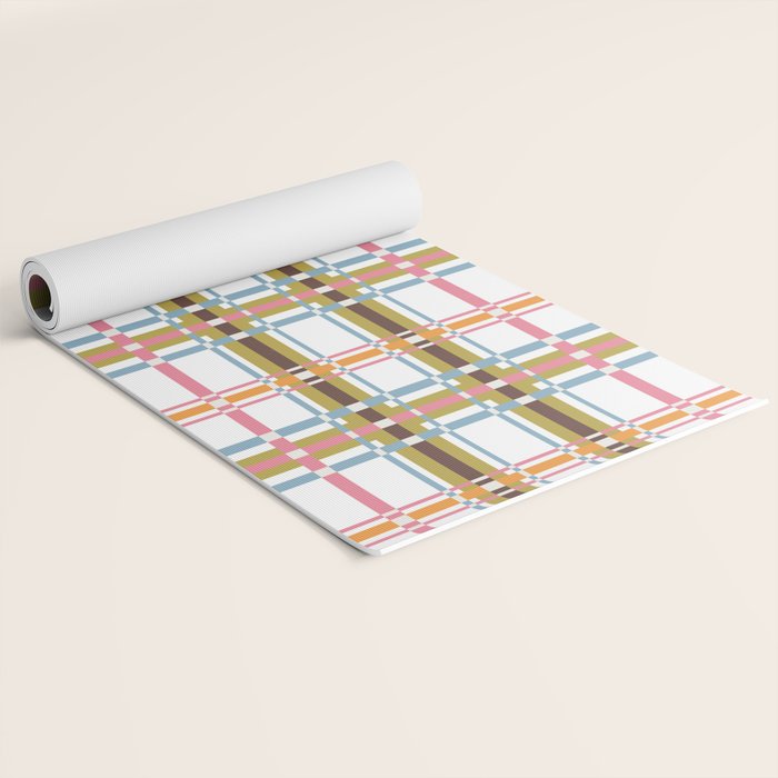 Bold Crosshatch Colorful Yoga Mat Gallery Image 2